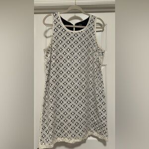 Apt. 9 Black and White Geometric Dress